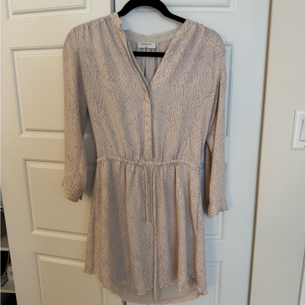 Babaton Cream Patterned Tunic Top